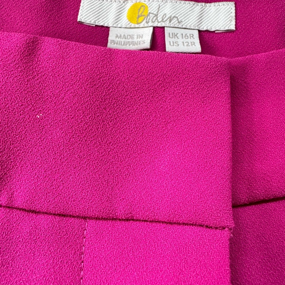 Boden Vibrant Fuchsia Pink Wide Leg Pants - Picture 2 of 5